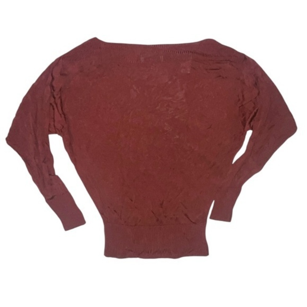 New Zara Knitwear Knit Wide Neck Long Sleeve Shirt Lightweight Size Small